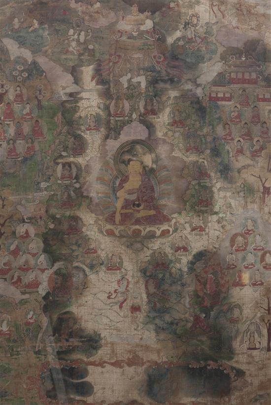 A Sino-Tibetan Thangka depicting