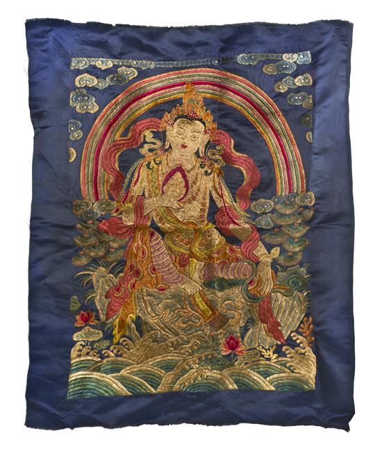 A Silk Embroidered Thangka depicting 1540a0