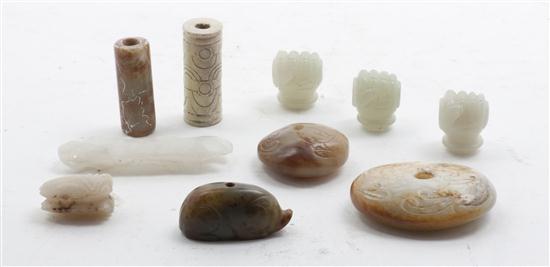 A Collection of Ten Jade and Hardstone 1540ac