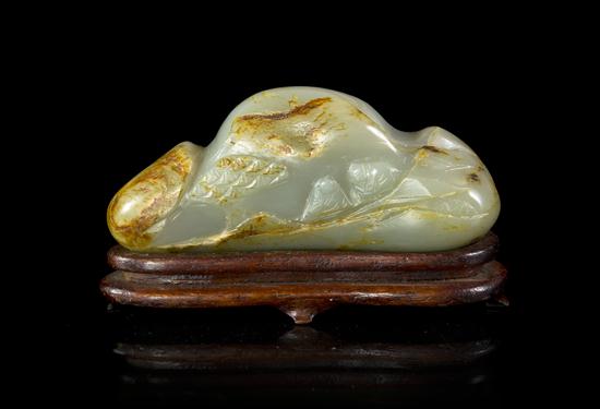 A Chinese Carved Jade Boulder with 1540ba