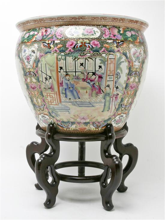 A Chinese Famille Verte Fishbowl 1540cc