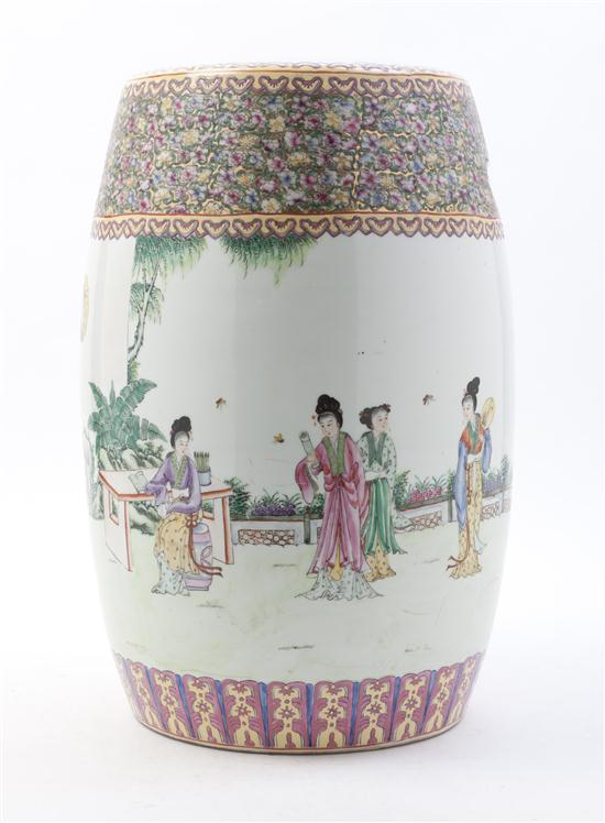 * A Chinese Porcelain Garden Seat