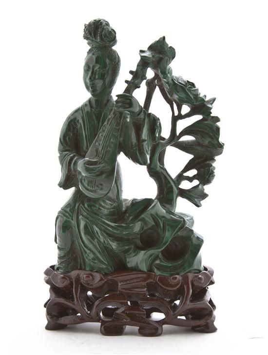 A Chinese Malachite Carving of