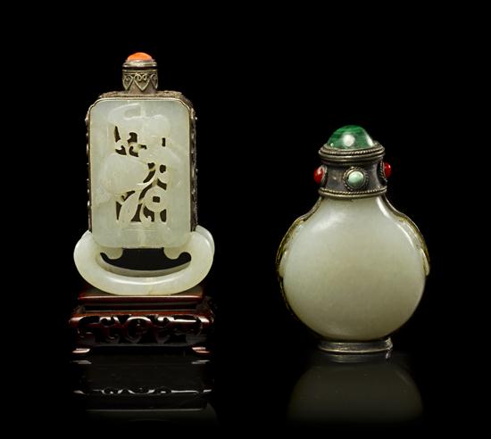  Two White Jade and Silver Mounted 1541e4