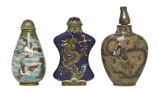  A Group of Three Cloisonne Snuff 1541f6