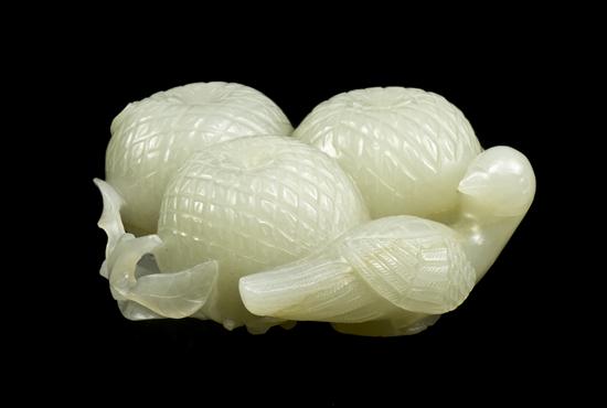A Nephrite Jade Carving of a Bird with