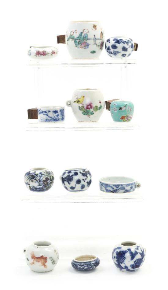 A Collection of Twelve Porcelain