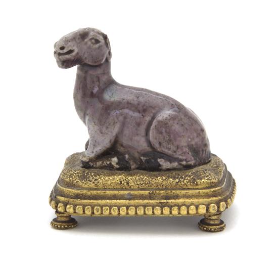 * A Stoneware Model of a Ram the