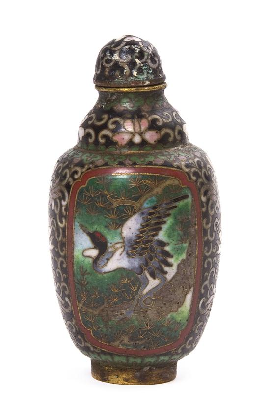 * A Cloisonne Snuff Bottle of ovoid