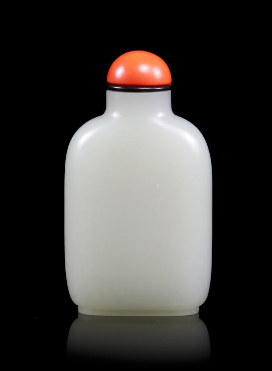 A Near-White Jade Snuff Bottle