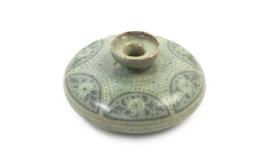 A Korean Ceramic Water Dropper of low