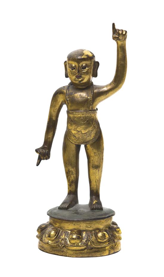 A Chinese Gilt Bronze Model of