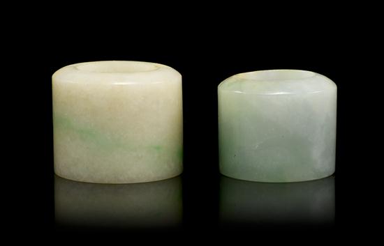 Two Chinese Jade Archer s Rings 1542bf