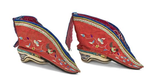 * A Pair of Chinese Embroidered