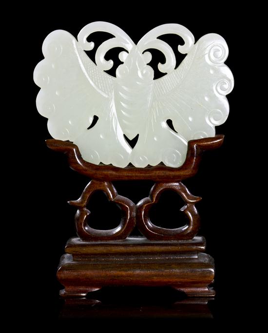 * A Chinese White Jade Plaque of