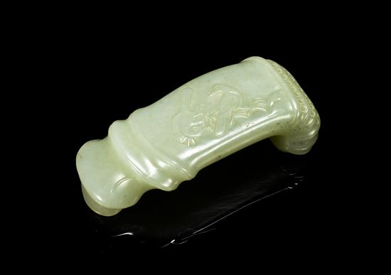 A Jade Ink Stick Rest of a celadon 15430c