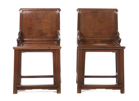  A Pair of Chinese Hardwood Side 15431a
