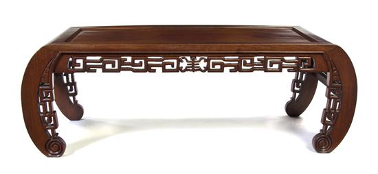 A Chinese Carved Hardwood Low table 154316