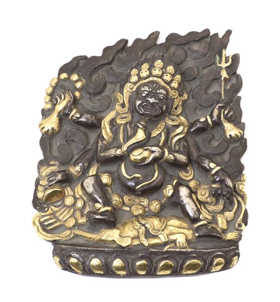 A Tibetan Silver Model of Mahakala