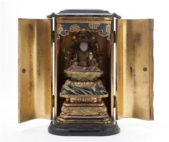 A Japanese Lacquered and Gilt Traveling 15435b