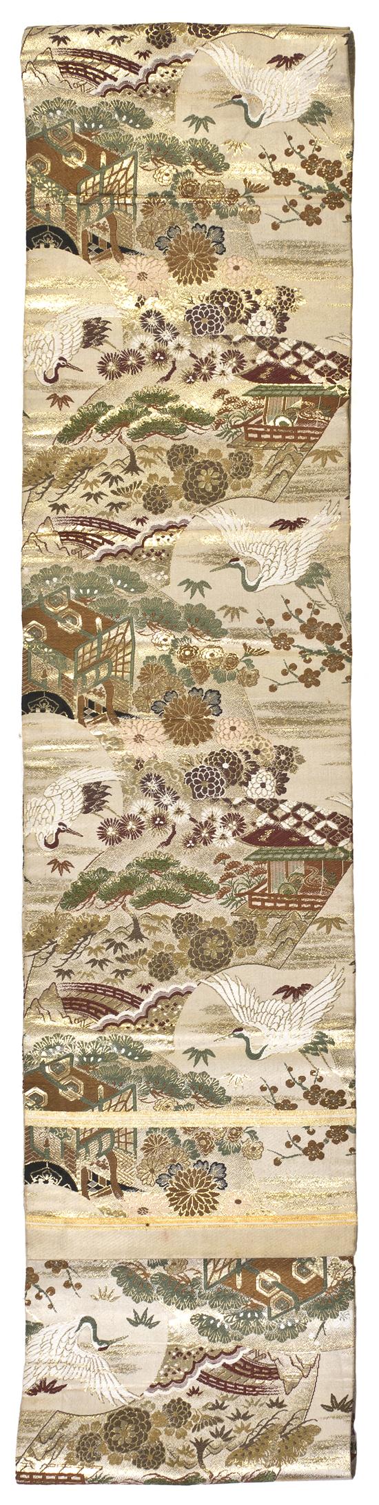 * A Japanese Colored Silk Brocade