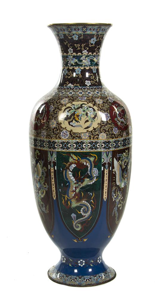 A Large Japanese Cloisonne Vase