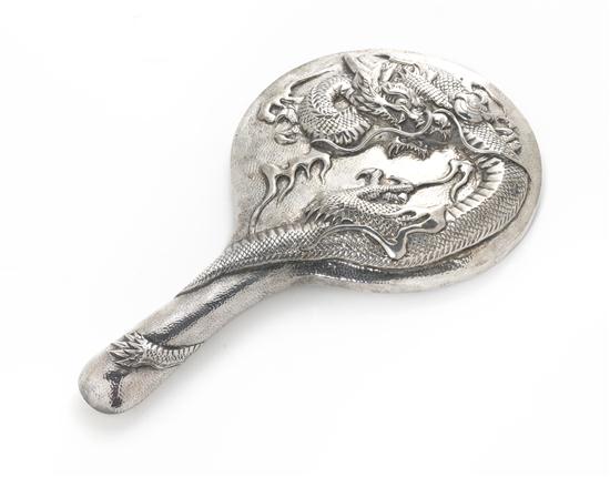 A Japanese Export Silver Hand Mirror