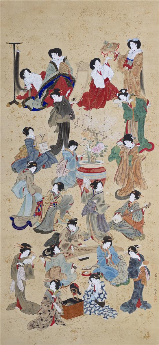  A Japanese Painting on Silk of 154369