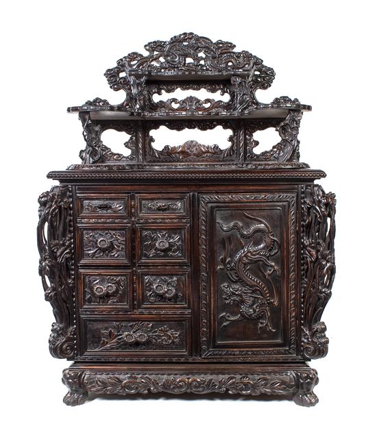 A Japanese Carved Chest the superstructure 1543b2