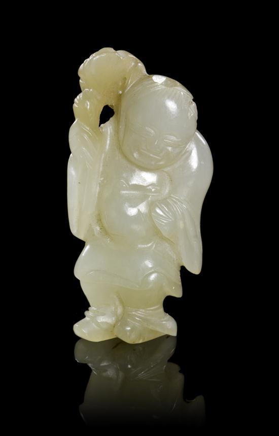  A Jade Figural Snuff Bottle depicting 1543ce