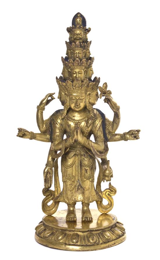 A Gilt Bronze Figure of a Multi Armed 1543fb