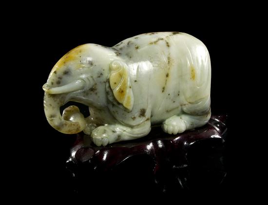 A Hardstone Carving of an Elephant