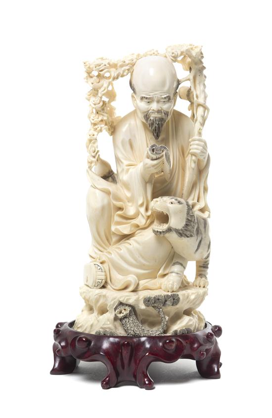 * A Chinese Ivory Carving of Shoulao