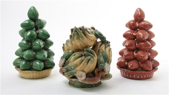 * A Group of Three Ceramic Offering