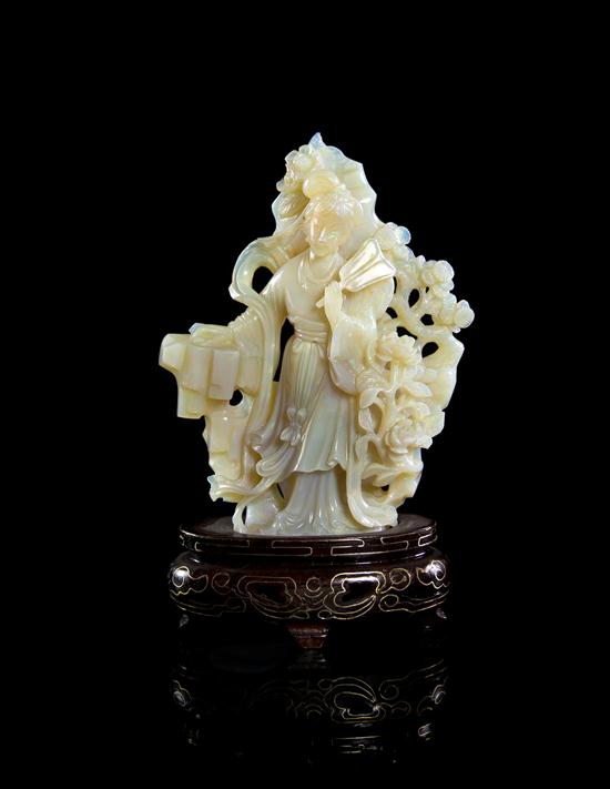 A Chinese Carved Opal Figural Group 154456
