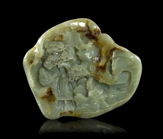 A Chinese Carved Jade Boulder of 15447b