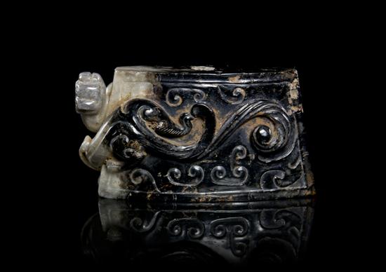 A Chinese Jade Sword Pommel of
