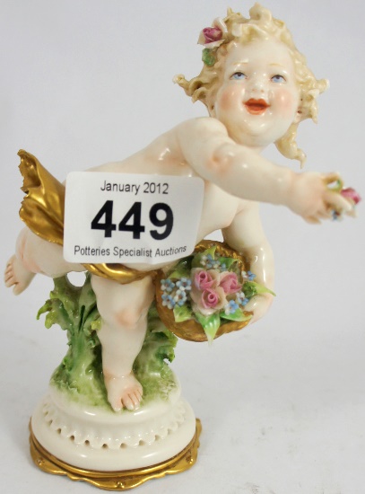 Italian Capo di Monte Figure Cherub