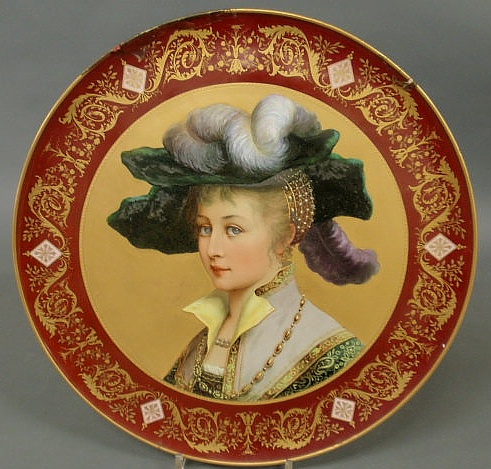 Royal Vienna porcelain charger late