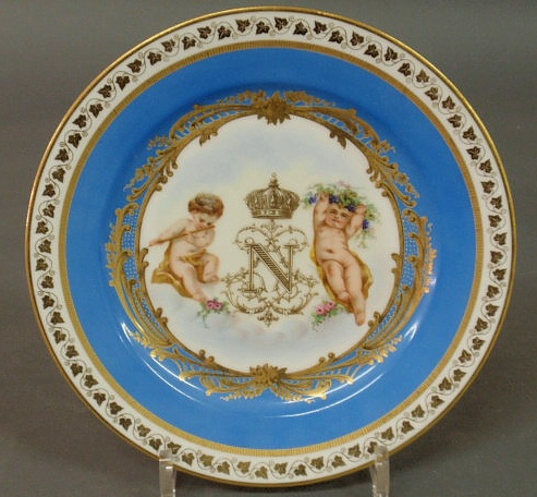 Sevres porcelain plate late 19th c.