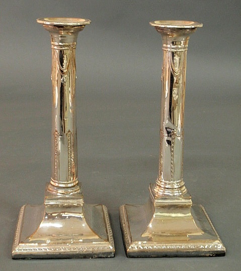 Pair of George II Sheffield silverplate 156cd6