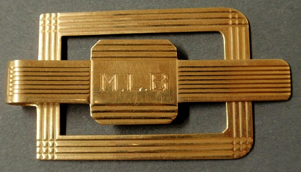 Money clip 14k gold monogrammed 156cef