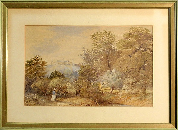 Watercolor painting landscape painting