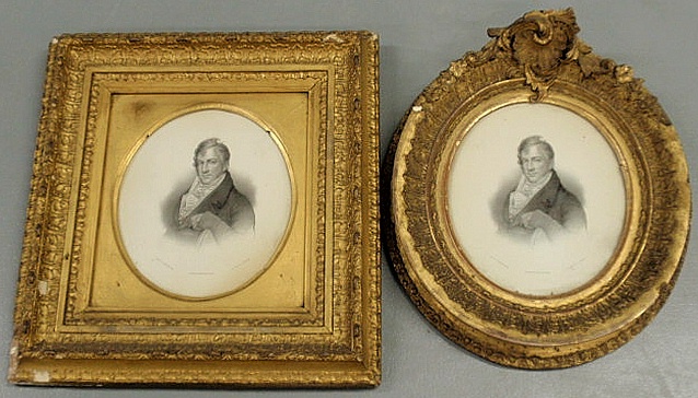 Two gilt framed lithograph prints 156d06