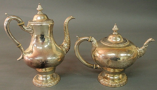 Sterling silver teapot and coffeepot 156d12