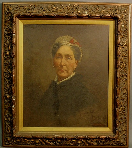 Oil on canvas portrait of a woman