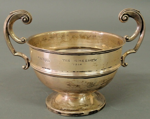 English silver trophy inscribed The