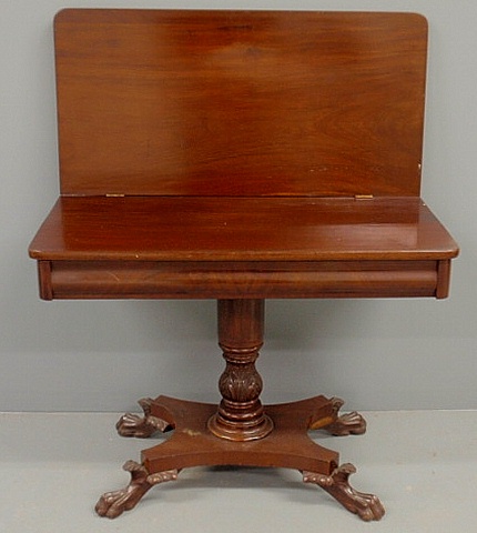 Empire mahogany flip-top card table