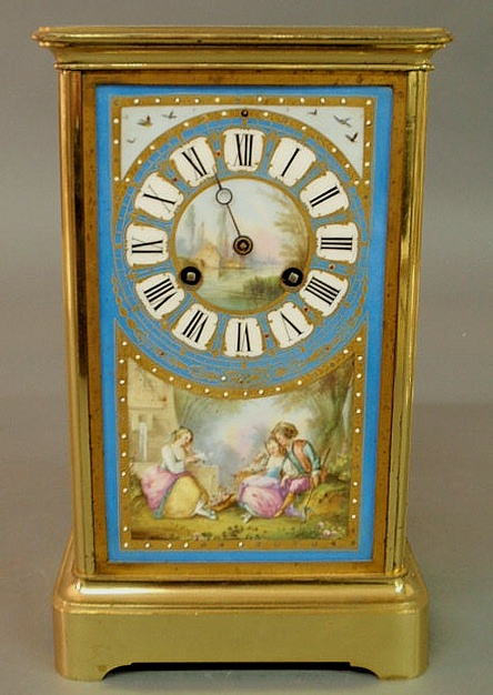 French brass carriage clock 19th 156d57