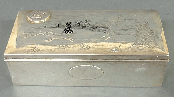 Sterling silver box c.1880 by Black